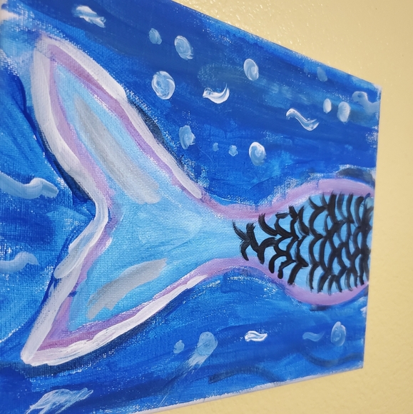 handmade Wall Decor Mermaid Tail Handmade Acrylic Painting 8 Poshmark